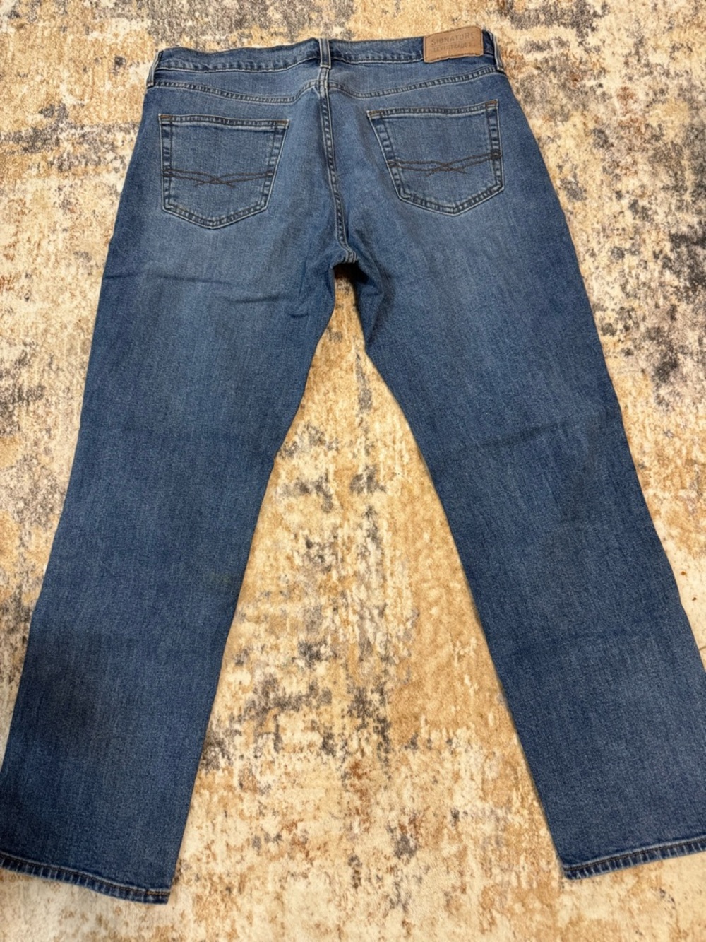 Signature by Levi Strauss Men's Dark Blue Straight Jeans